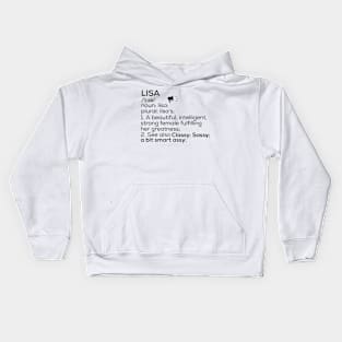 Lisa Name Definition Lisa Female Name Kids Hoodie